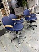 4x Welonda Coiffeurstühle, verstellbare Rückenlehne