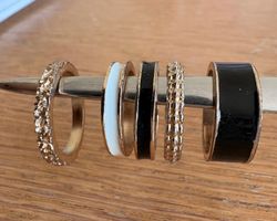 Ring Set 5 Stk. verschiedene Designs guter Zustand