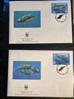 Kaiman Inseln 2003 WWF Satz Kurzflossen Grindwal FDC