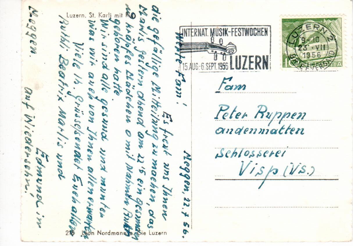 Ansichtskarten: Luzern St. Karli – Gebraucht aus Wolhusen von Curver9 1