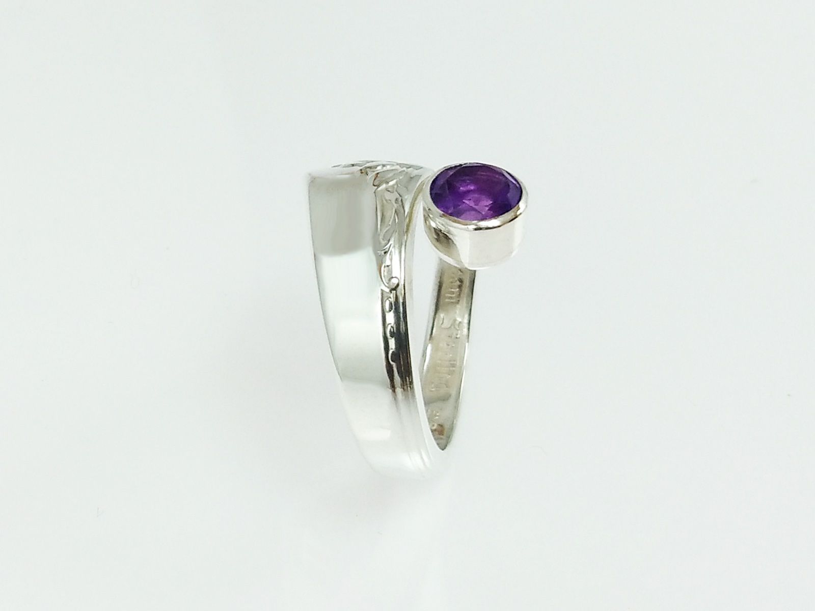 Anelli: Offener Jugendstil Silberring mit Amethyst – Nuovo e nell'imballaggio originale da Meilen venduto da Byrd-bijoux 3