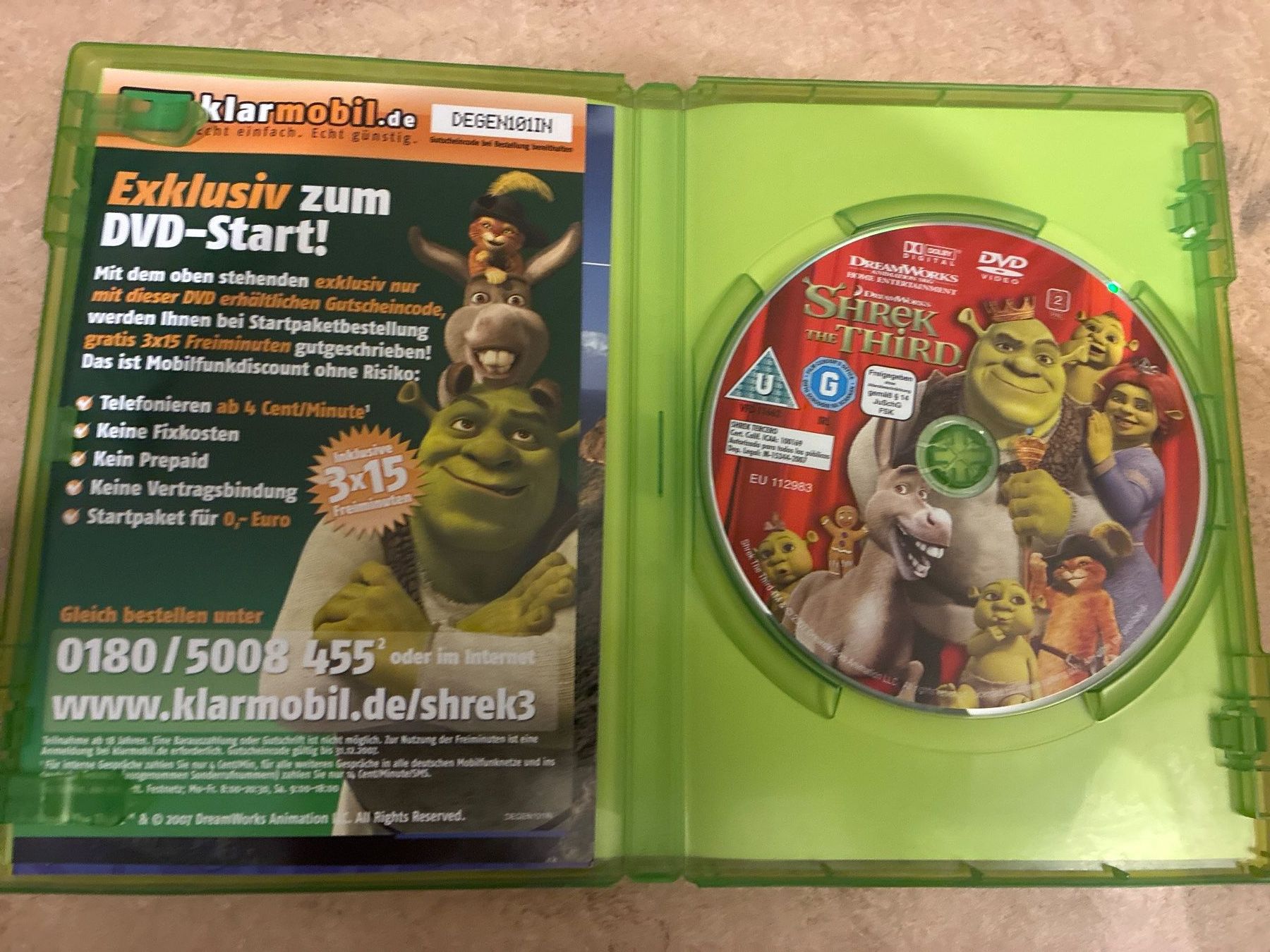 Alle DVDs: DVD- Shrek der Dritte – Gebraucht aus Guntershausen von Gloominati 2