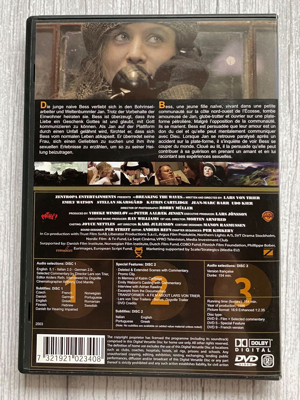 Tutti i DVDs: Lars von Trier Breaking the Waves DVD -3Disc Special Edition – Usato da Stüsslingen venduto da BrigeLee 1