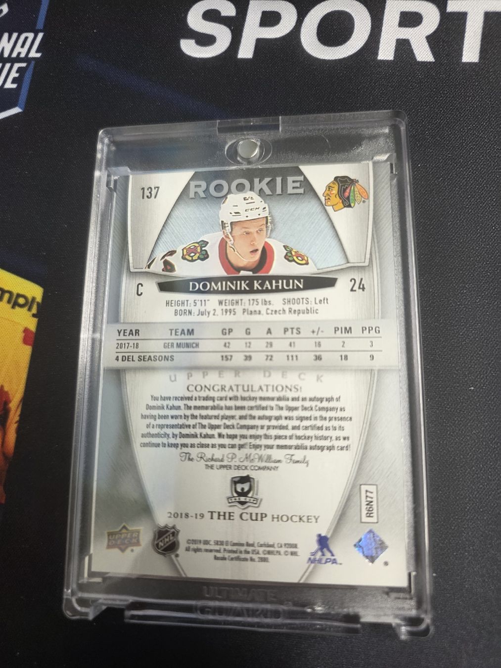 NHL Sammelbilder & Trading cards: Kahun NHL Karte Patch  – Neu (gemäss Beschreibung) aus Kilchberg ZH von BlaugelbeMacht1921 1