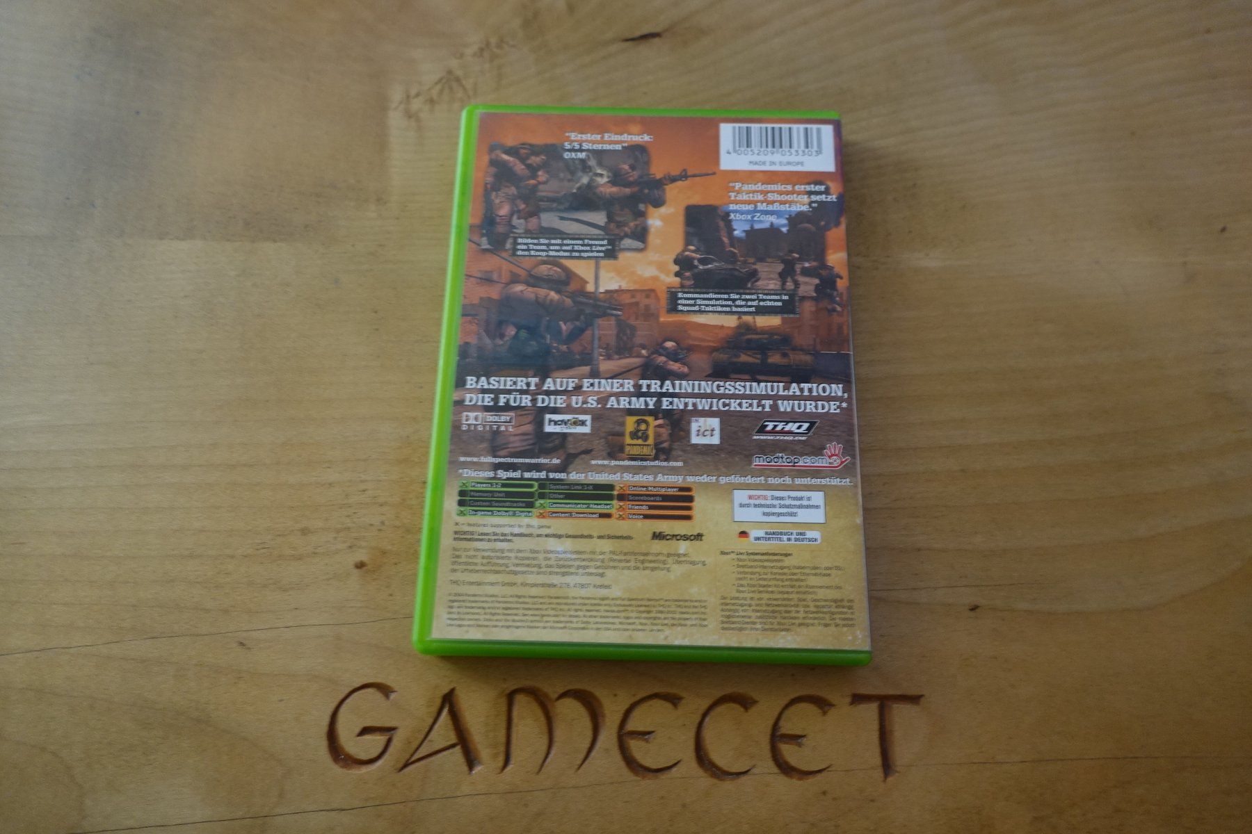 Microsoft Giochi: Full Spectrum Warrior – Usato da Steinach venduto da Gamecet 2