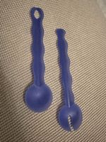 Tupperware Salatbesteck blau Vintage, Top Zustand!