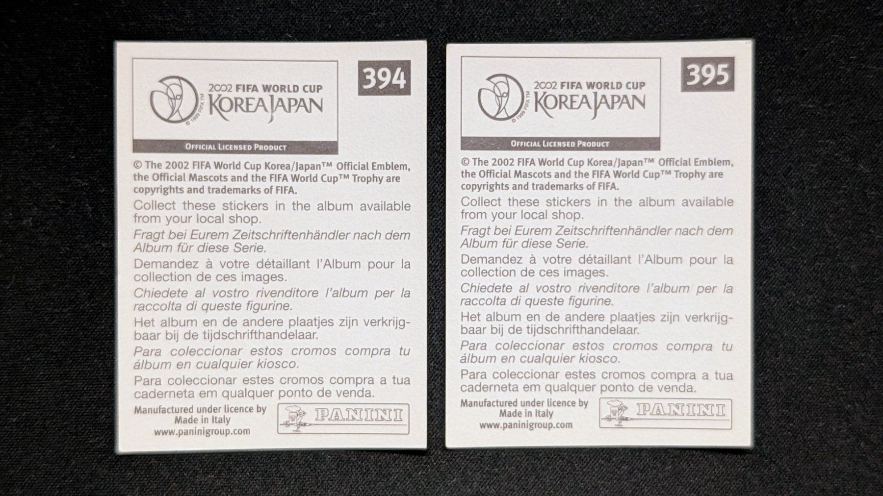 Panini Carte collezionabili: Panini Korea Japan 2002 - Mini lot Argentine – Usato da Breganzona venduto da Saint_Seiya 1