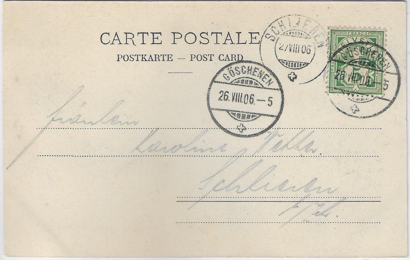 Cartoline postali: Göschenen - Dorfpartie – Usato da Ettingen venduto da Kartenplanet 1