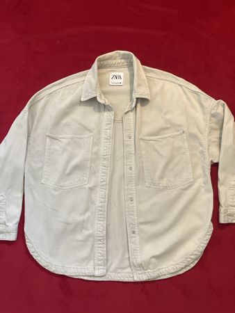 Zara Overshirt beige, Grösse M - Ideal für den Herbst!