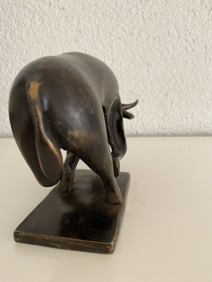 Sculture & Statue: Moderne Bronze, dynamischer Stier, H. Bounder – Nuovo e nell'imballaggio originale da Zürich venduto da eileenchen1 2
