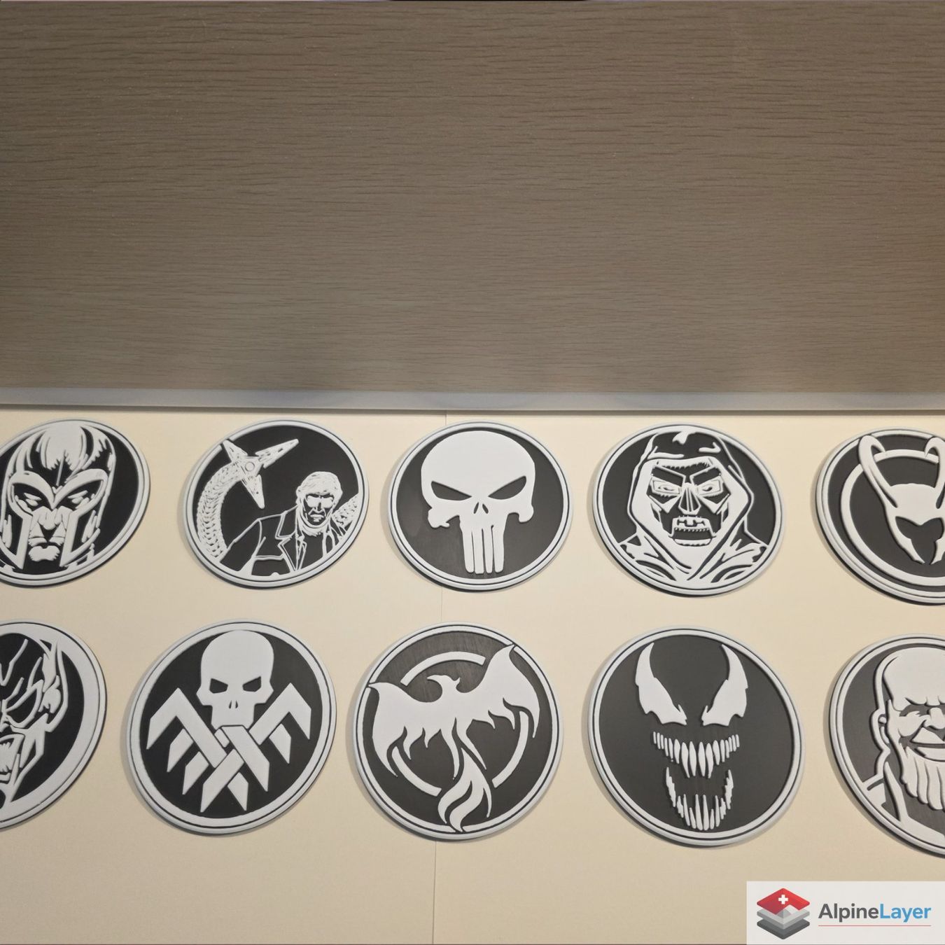 Sottobicchieri: Marvel Villains Coaster Set with Holder 3D Printed – Nuovo (secondo la descrizione) da Losone venduto da AlpineLayer 2