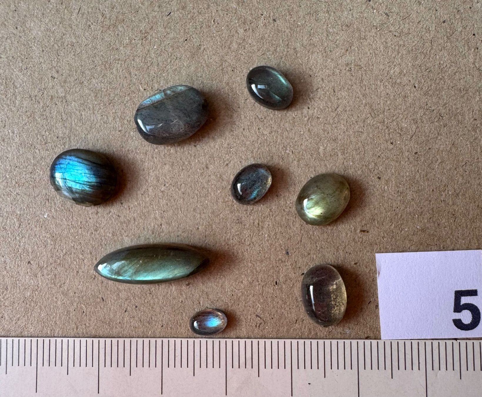 Pietre preziose: Labradorit Cabochons  ECHT!!!   top Farben/Glanz – Nuovo e nell'imballaggio originale da Leuggern venduto da gemshow 9