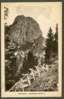 AK sw Stockhorn BE Nordwand, mit Lawinenverbauungen ≈ 1923