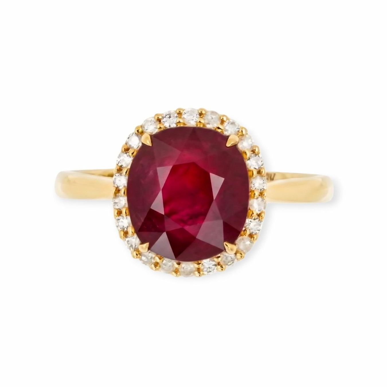 Bagues: 4.30tcw Rubin-Ring 14k Gelbgold – Neuf avec emballage d'origine à Illnau par Juwelier_Mahler_GmbH