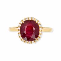 4.30tcw Rubin-Ring 14k Gelbgold