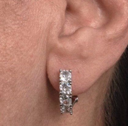 Orecchini pendenti & Orecchini a lobo: Boucles d'oreille argent avec zircons – Nuovo e nell'imballaggio originale da Reconvilier venduto da MARCLAT 2