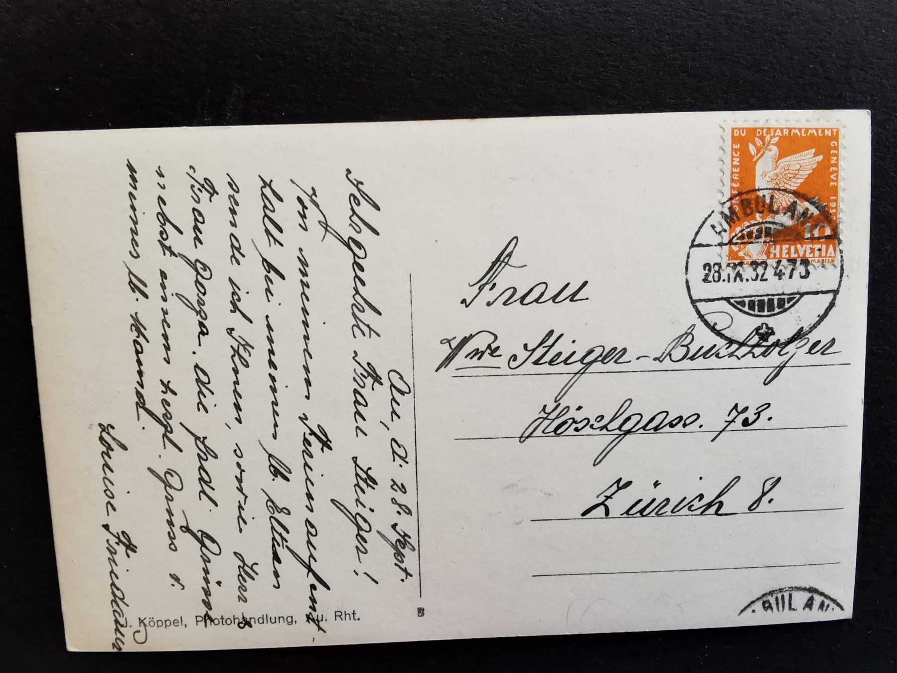Ansichtskarten: Rheintal   Au   Ansichtskarte  1932  Kirche – Gebraucht aus Rheineck von kat_7gld 1