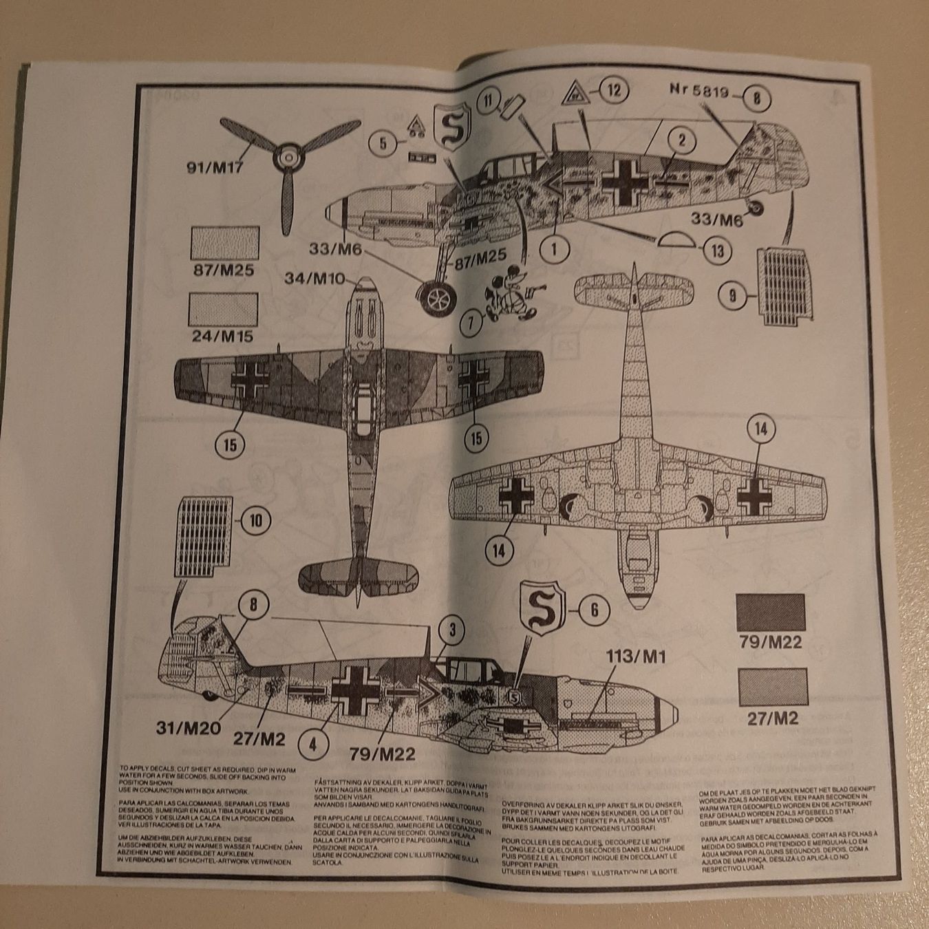 Airfix Kit di modellismo & Modellini statici: 3312 ... Messerschmitt Me Bf 109 E ... Airfix 02086 – Usato da Bonstetten venduto da Benibanny59 1