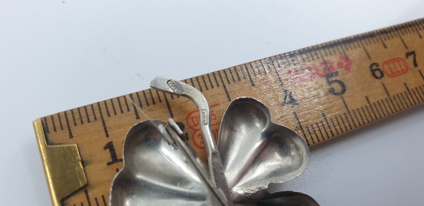 Spille & Fermagli: Kleeblatt Brosche Silber 800 – Usato da Emmen venduto da magelan 3