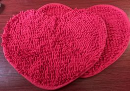 4x Herzteppich für das Badezimmer - tapis coeur salle bain