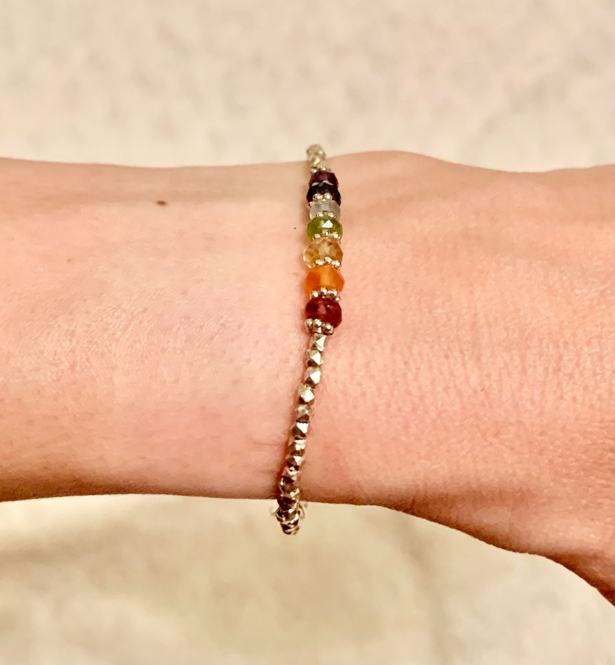 Bracciali & Braccialetti: 925 Silber 7 Chakra Armband ARGENTO FURIOSO 17-19.5 cm lang – Nuovo (secondo la descrizione) da Emmenbrücke venduto da little.treasures 4