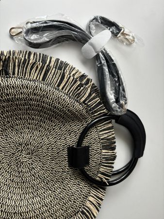 Neu! Trendige Handtasche Umhängetasche aus Jute für Sommer