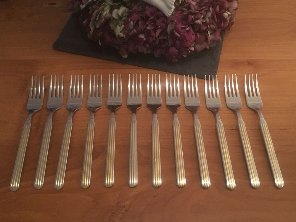 Olympia Perlenbesteck Tafelgabeln (12er Pack), 200 (L)mm, 18/0