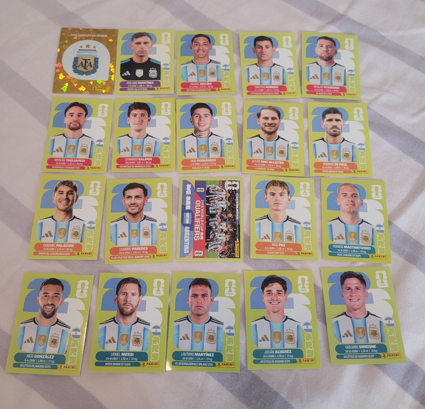 Panini Cartes à collectionner: Équipe complète Argentine – Neuf (Voir description) à Martigny par sil_ht2d