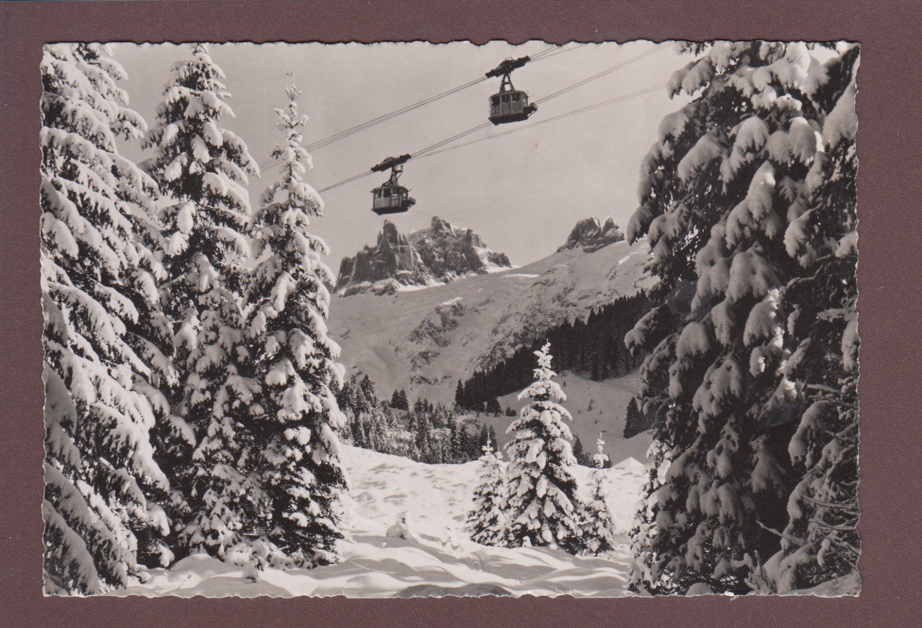 Cartoline postali: Luftseilbahn GERSCHNIALP-TRÜBSEE – Usato da Pully venduto da nicecards