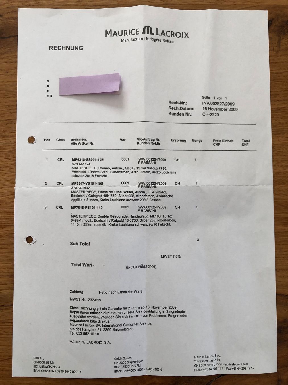 Maurice Lacroix Uhren: Maurice La Croix Materpiece Mondphase – Gebraucht aus Meisterschwanden von Yuecel 5