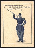 Luzern, Tambourenfest 1937, Soldat mit T