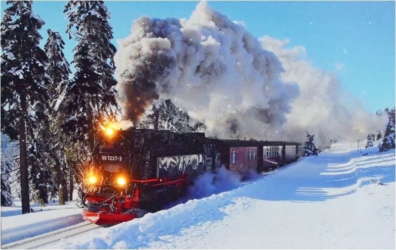 Foto & Immagini: LED Bild 60 x 40 cm Dampflok im Schnee – Nuovo e nell'imballaggio originale da Wettingen venduto da Swala 2