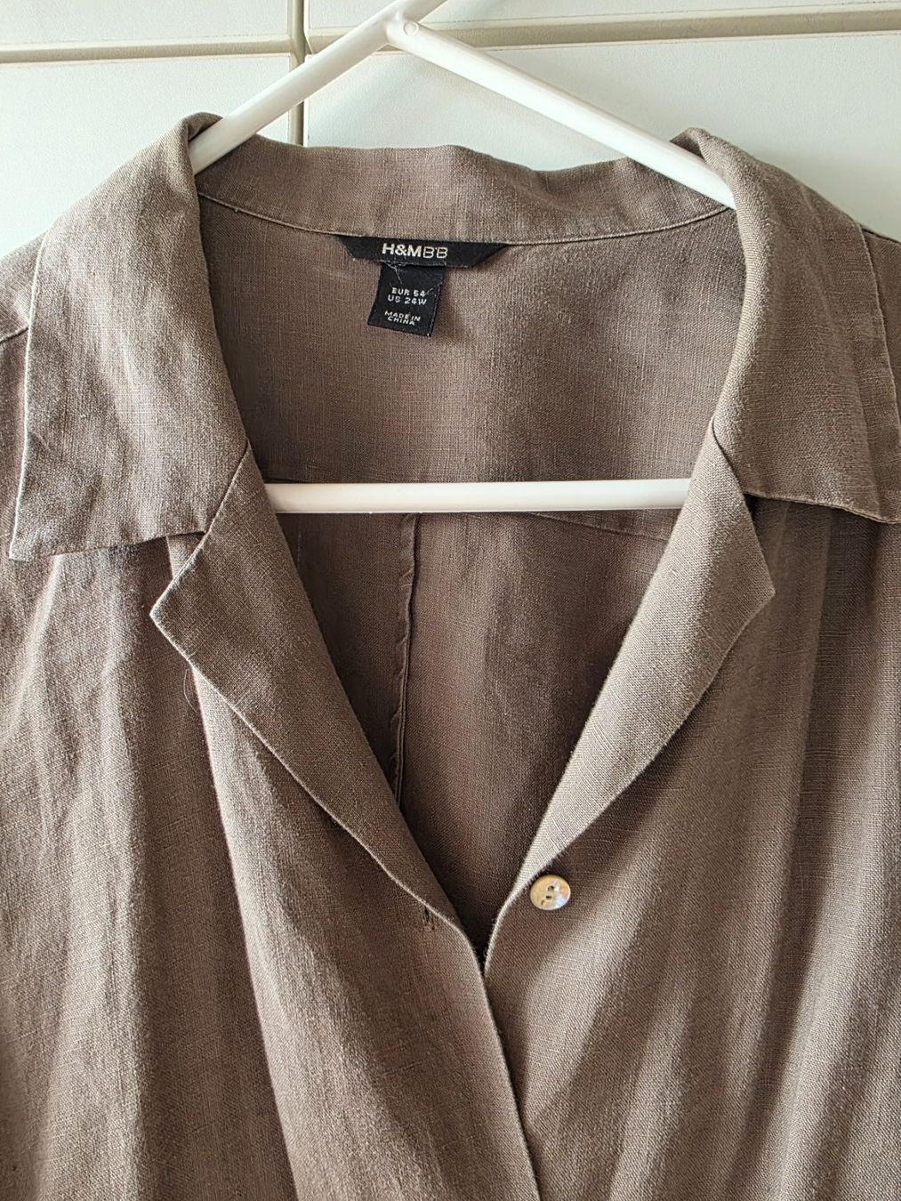 H&M Camicette: Letzte Gelegenheit / Leinen Bluse Gr. 54 oliv / khakifarbig – Usato da Riehen venduto da robs2026 1