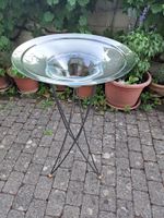 Pflanzen Ständer - Holz - Metall - Fuss - Glasschale
