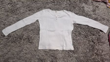 Weisses Sweatshirt von hessnatur, Grösse 140