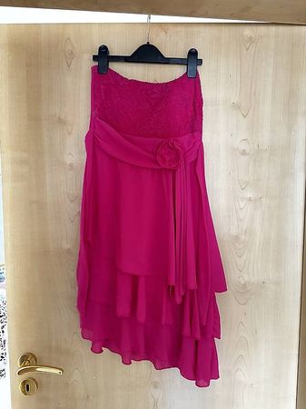 Trägerloses Kleid pink - Gr. S/M