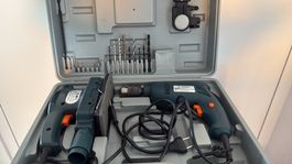 Trident Bohrmaschine & Schwingschleife mit Zubehör im Koffer
