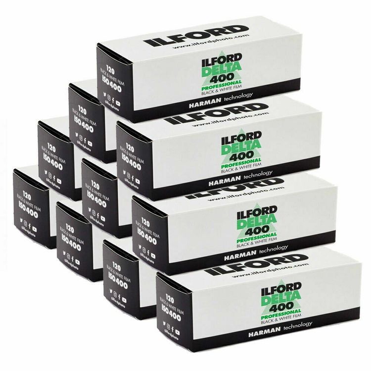 10 Stück Ilford Delta 400 120 Rolfilm *MHD 01/2026 (Neu und ...