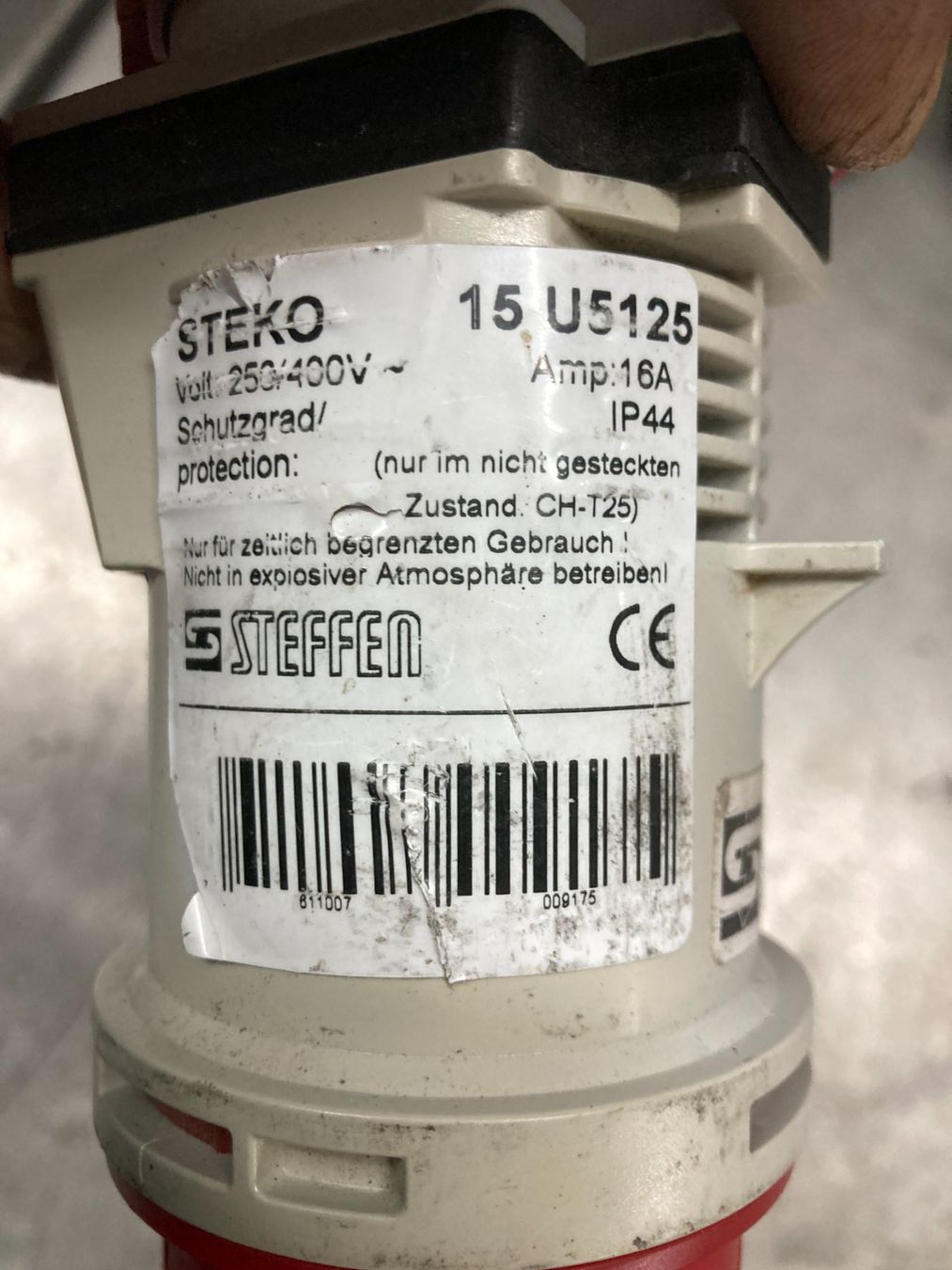 Stecker: STECKO 16A 5 polig CEE Starkstrom Kupplung – Gebraucht aus Cham von WB2223 3