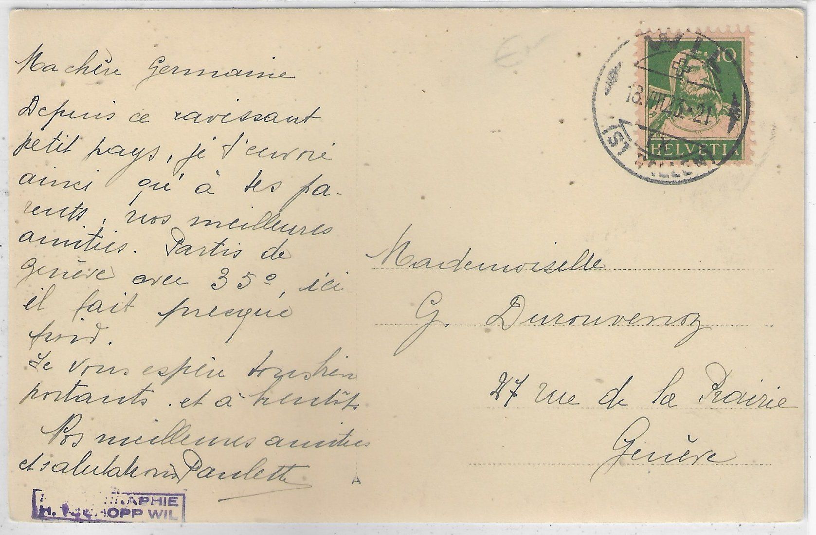 Cartoline postali: Wil SG - Generalansicht – Usato da Ettingen venduto da Kartenplanet 1