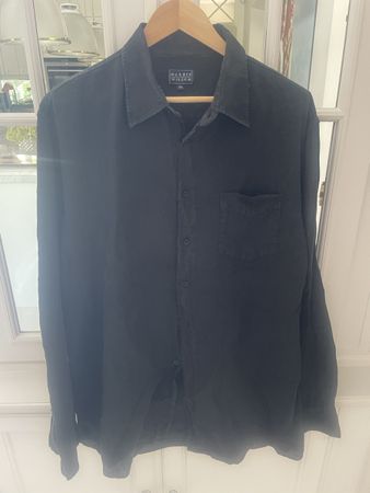Chemise en lin, noir, Harris Wilson, XXL