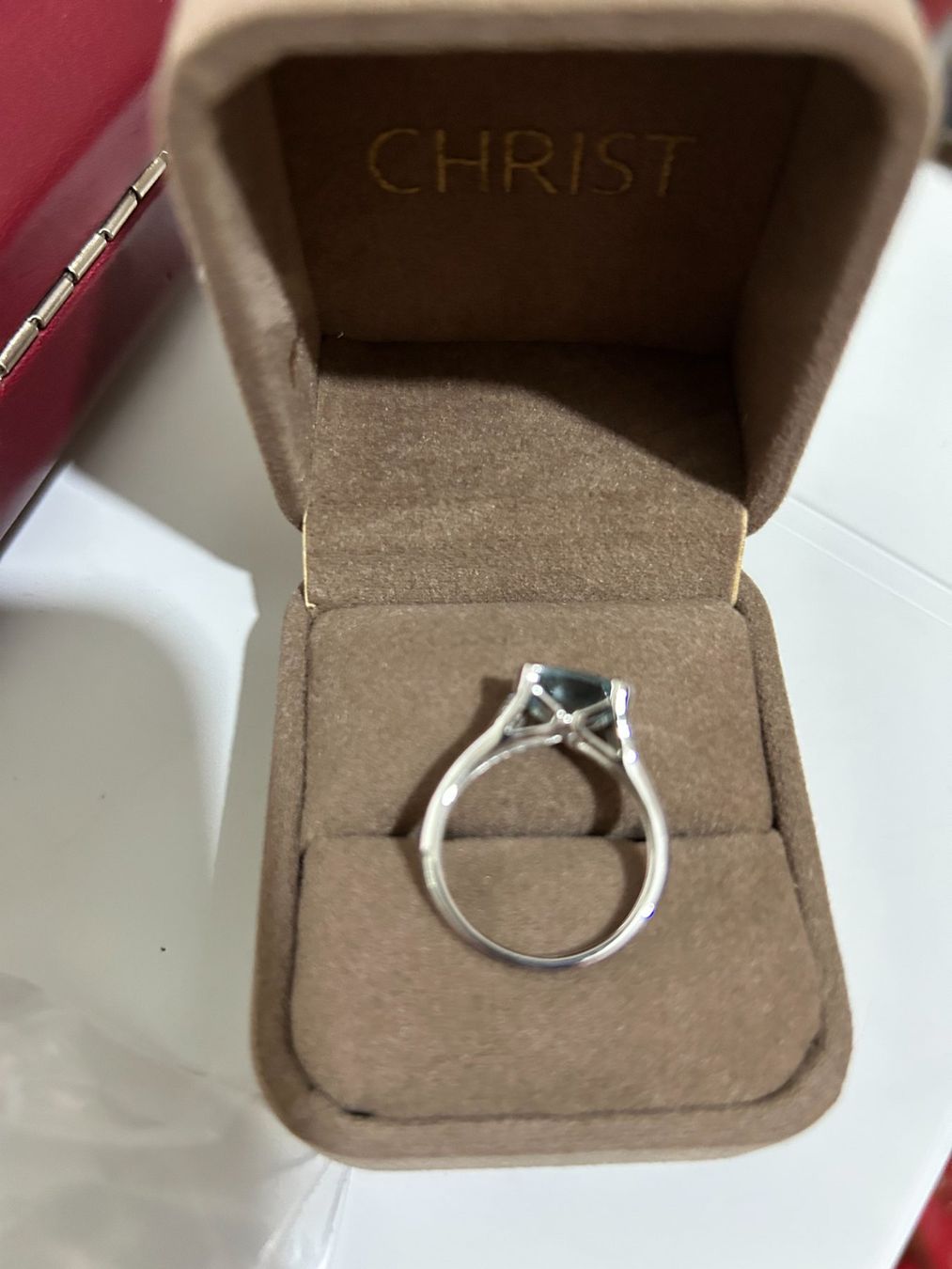 Christ Ringe: CHRIST Bella 18K WG Blautopas Ring 54 – Neu (gemäss Beschreibung) aus Itingen von bra_c7hw 8
