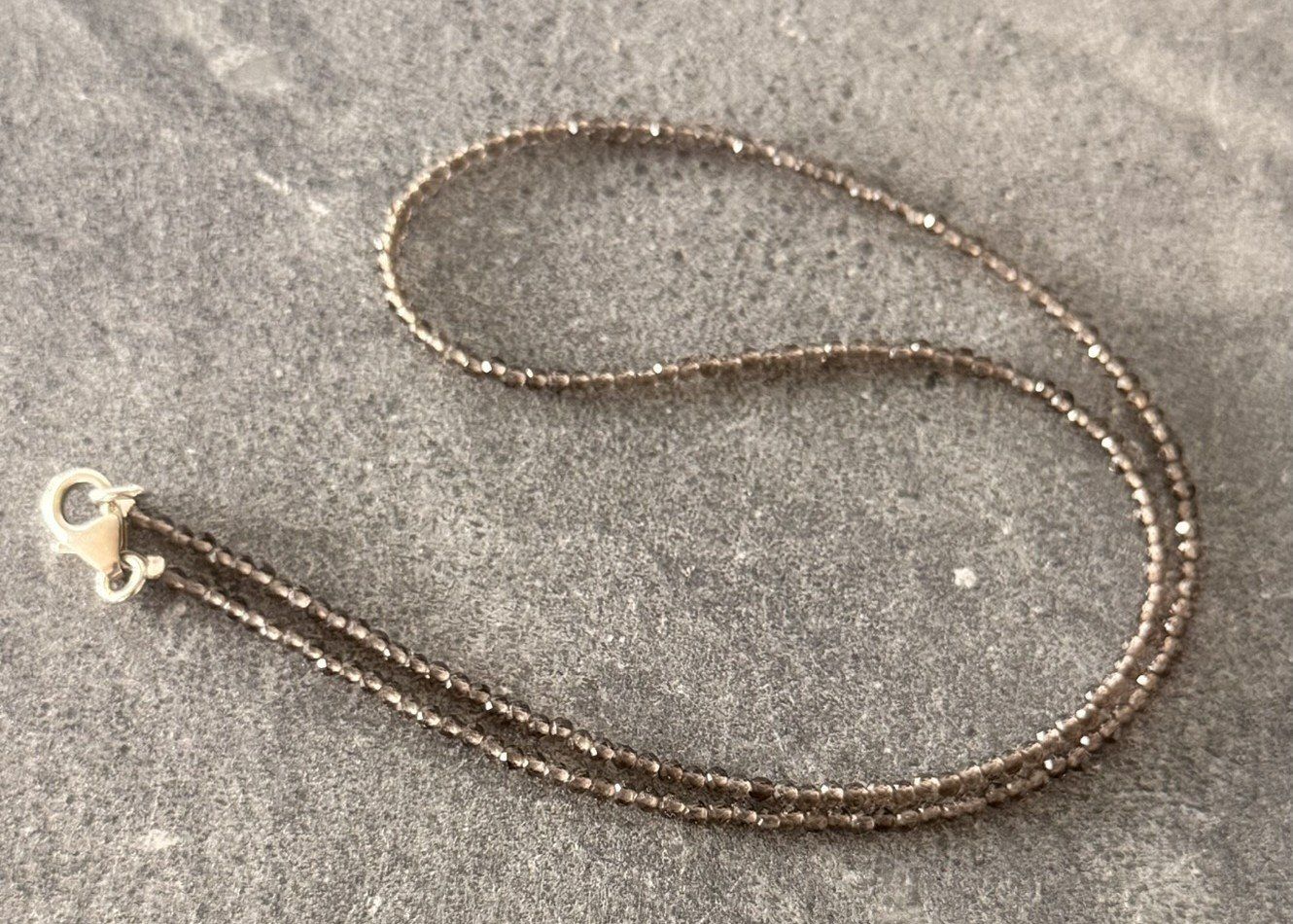 Catenine: Edelstein Rauchquarz Kette 41 cm – Usato da Lommis venduto da manmarmi