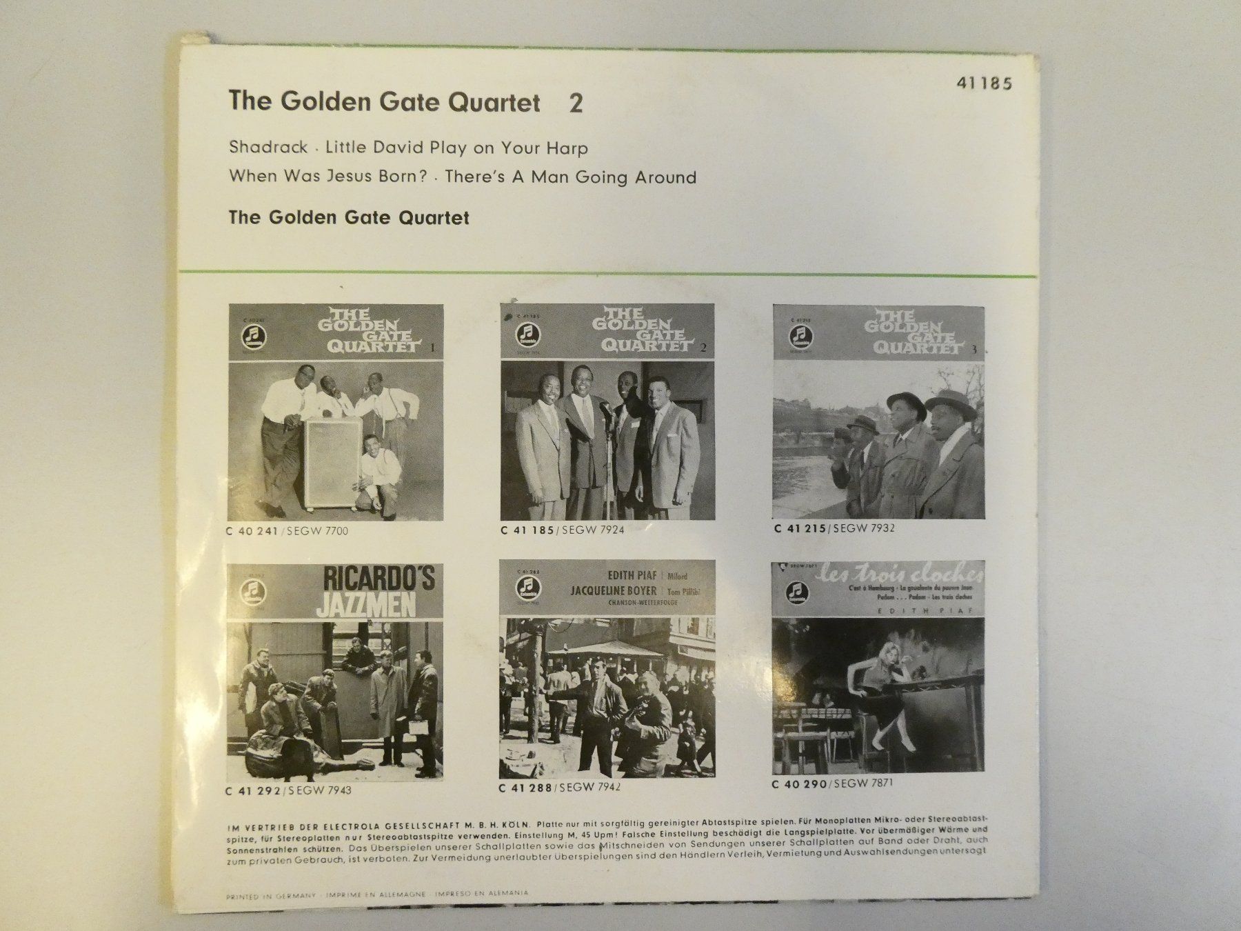 Dischi in vinile: EP "The Golden Gate Quartet 2" (VG) – Usato da Münchenstein venduto da tsp01 1