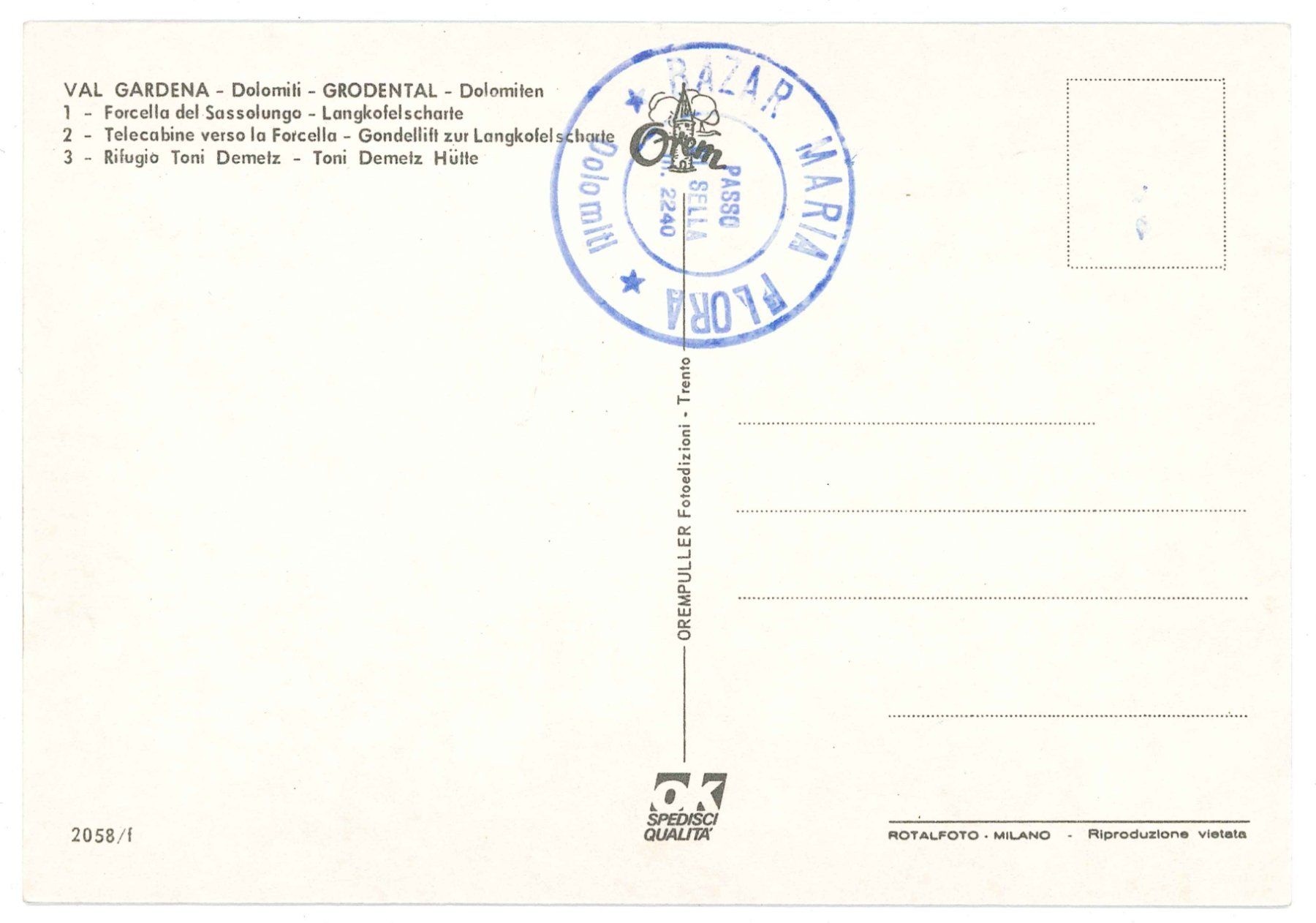 Ansichtskarten: Val Gardena - Forcella del Sassolungo – Neu (gemäss Beschreibung) aus Castione von Rx-stamps 1