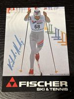 Signierte Karte Hans Luzi Kindschi WM '87 Oberstdorf Langlau