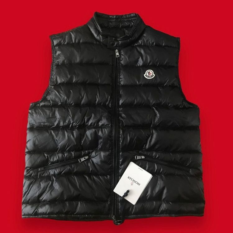 Neuwertig! Moncler Daunenweste Gui in schwarz (Gebraucht) in