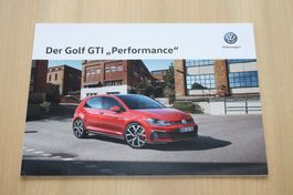 VW Golf GTI Performance Prospekt  7/2019