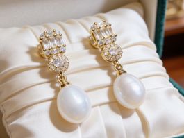 Boucles d'oreille perles en Argent Plaqué Or
