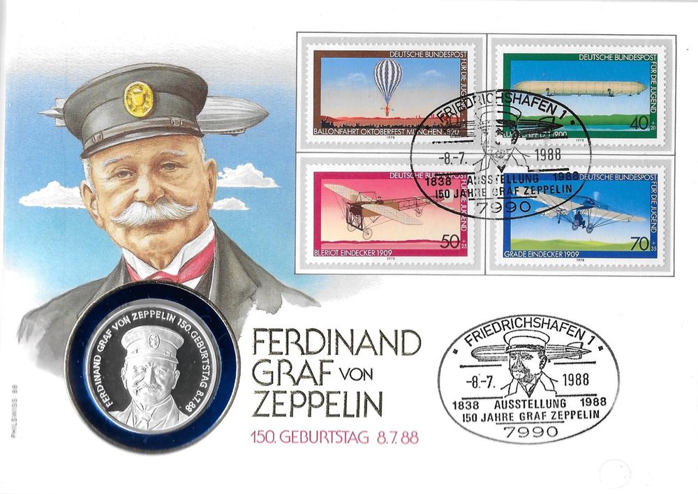 Prophila Collection Malediven Kleinbogen 7068-7071 - Ferdinand Von Zeppelin, Postfrisch MNH